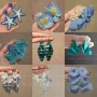 海边甜美小清新蓝色耳环