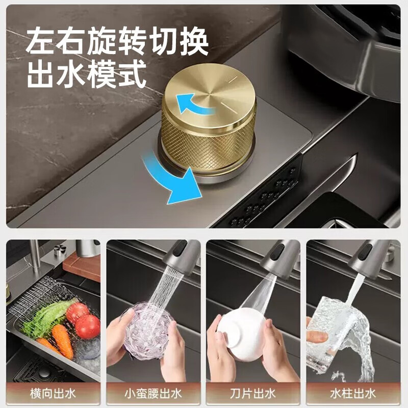 304 acero inoxidable cocina fregadero gran ranura única panal estampado espeso lluvia cascada cuchillo portacuchillo lavavajillas lavavajillas