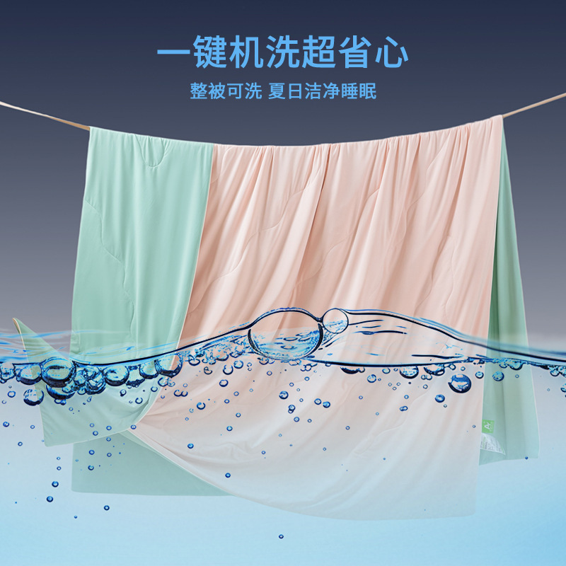 スーパーマーケット仕様！ 185gナイロン深眠用掛け布団プロ版、冷感夏用掛け布団4点セット、夏用アイススキンベッドシーツ3点セット