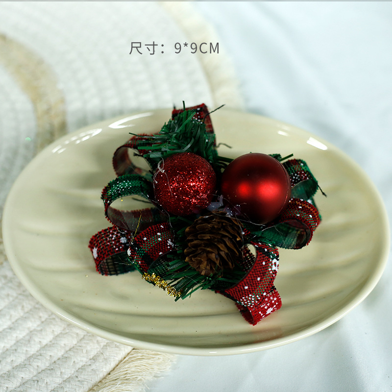 Simulación de frutas de Navidad arco de fruta roja fruta de Navidad árbol de Navidad pinos colgante atmósfera suministros de decoración