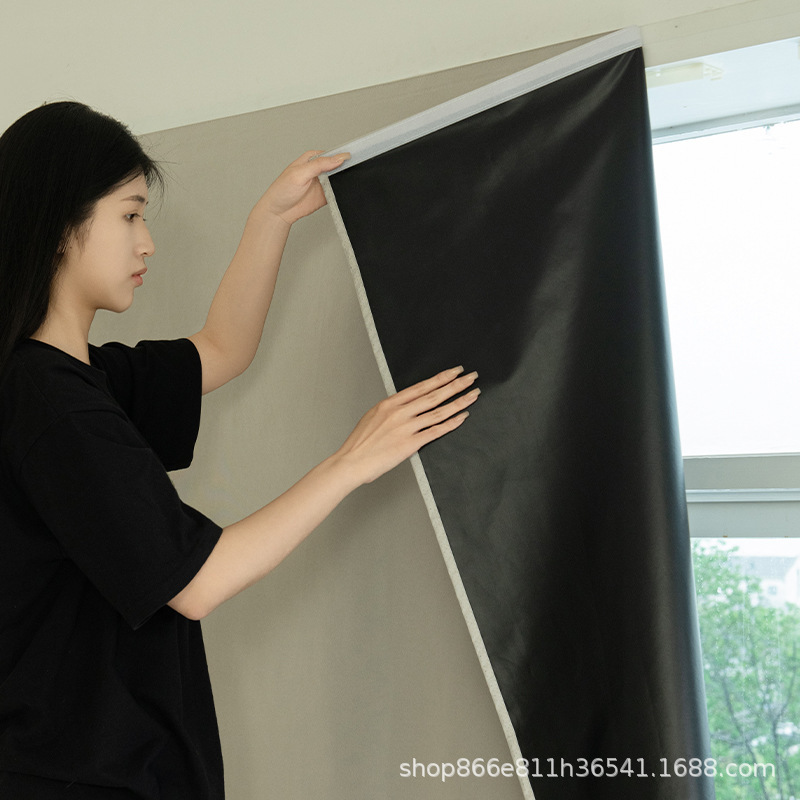 100% Strong Blackout Punch-free Installation Velcro Blackout Curtain Bedroom Bay Window Small Short Curtain Drop Shipping 100% Strong Blackout Punch-free Installation Velcro Blackout Curtain Bedroom Bay Window Small Short Curtain Drop Shipping