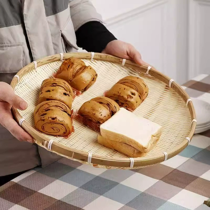 Традиционная совок из бамбука, бамбуковое сито, бытовой сушильный совок, сито для риса, большая бамбуковая панель для росписи и декора, бамбуковый поднос для фруктов в отель