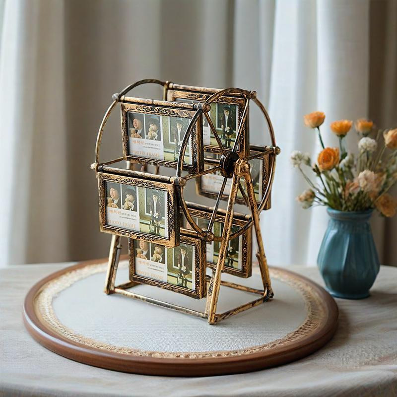 Cross-Border Foreign Trade Wholesale E-Commerce Small Ferris Wheel Photo Frame Table Creative Children's Gifts Home Room Accessories