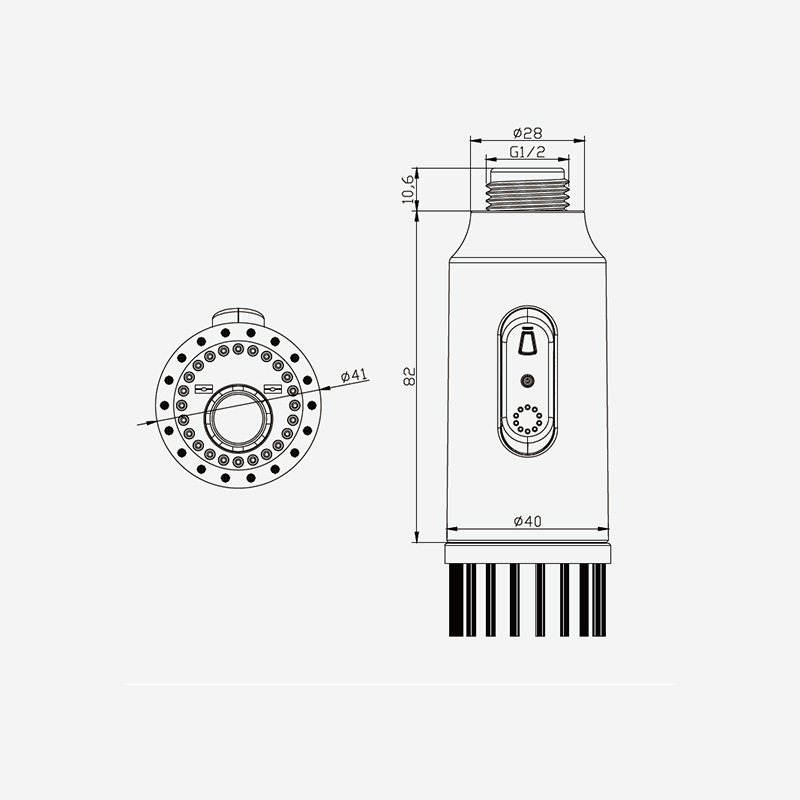 Kitchen pull-out faucet, showerhead, retractable replaceable head, dishwashing and kitchen sink pressurized anti-splash water outlet accessories undefined