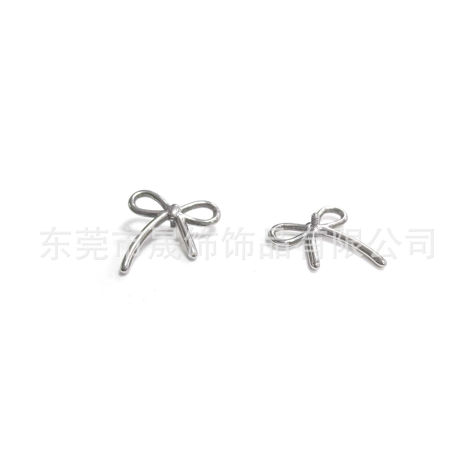 F136 Titanium Alloy Butterfly 结 Ear Stud G23 Titanium Internal Thread Labret Stud 人体 Piercing Jewelry Helix Cartilage Stud