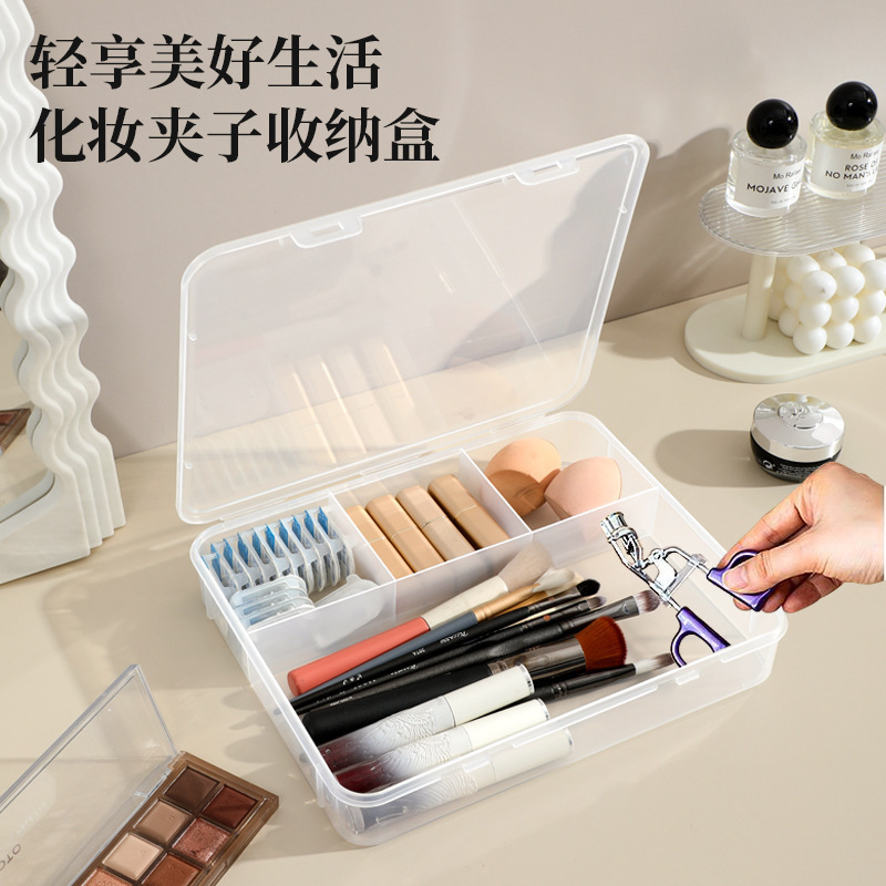 Makeup Artist Hair Clip Hairdressing Tools Storage Desktop Storage Box Plastic Transparent Storage Box Storage Box with Lid Makeup Artist Hair Clip Hairdressing Tools Storage Desktop Storage Box Plastic Transparent Storage Box Storage Box with Lid