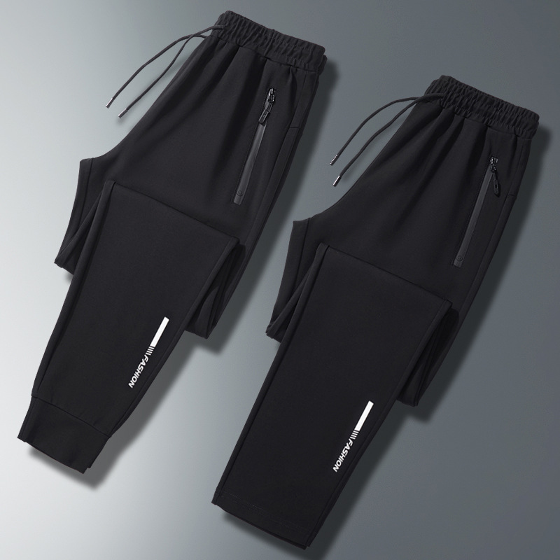Tencel Roman Fabric Sports Pants Men's Young and Middle-aged Spring and Autumn Loose Straight Pants Large Size Men's Casual Trousers Tencel Roman Fabric Sports Pants Men's Young and Middle-aged Spring and Autumn Loose Straight Pants Large Size Men's Casual Trousers