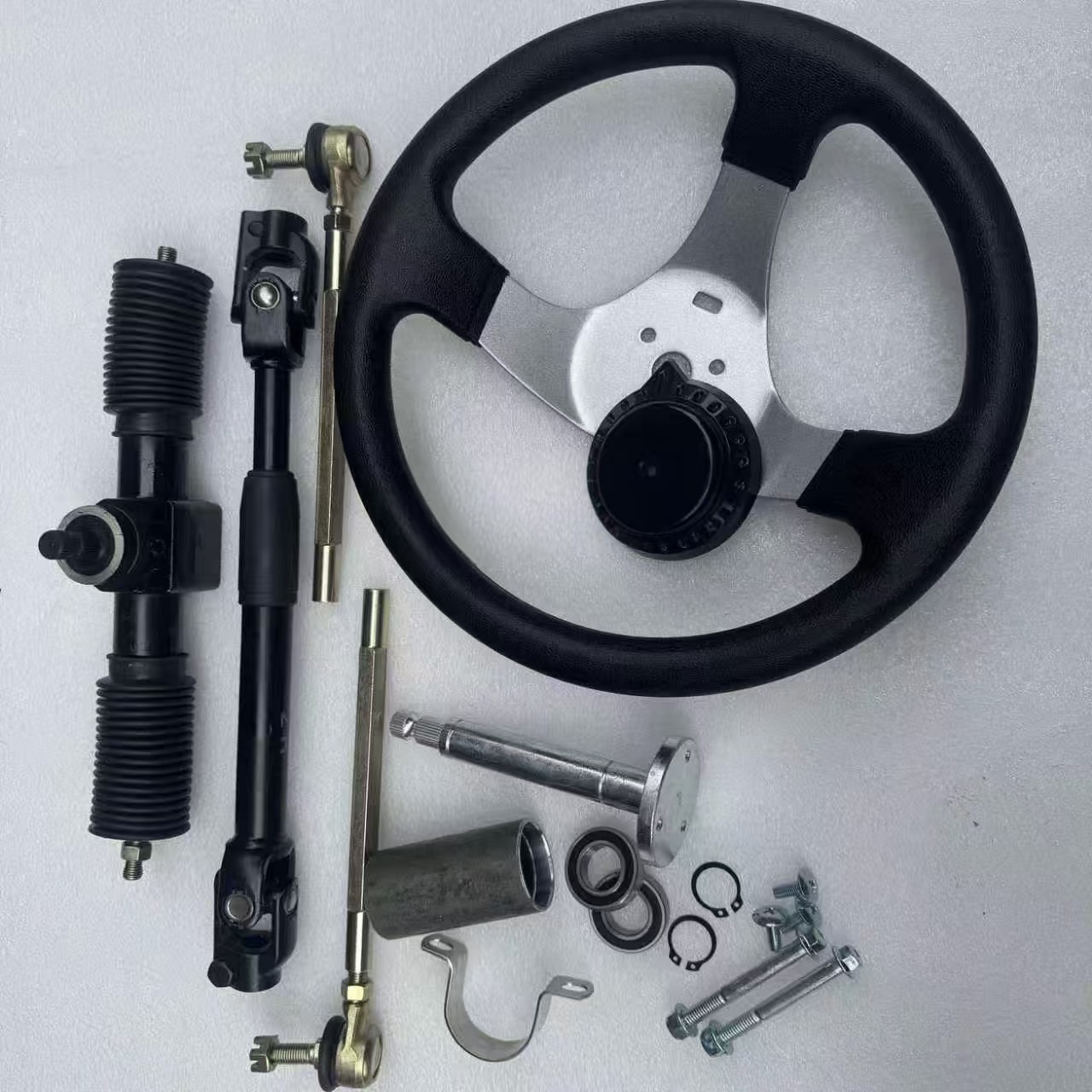 Four-wheel electric vehicle beach buggy aluminum steering gear 32-42CM steering wheel DIY modification accessories