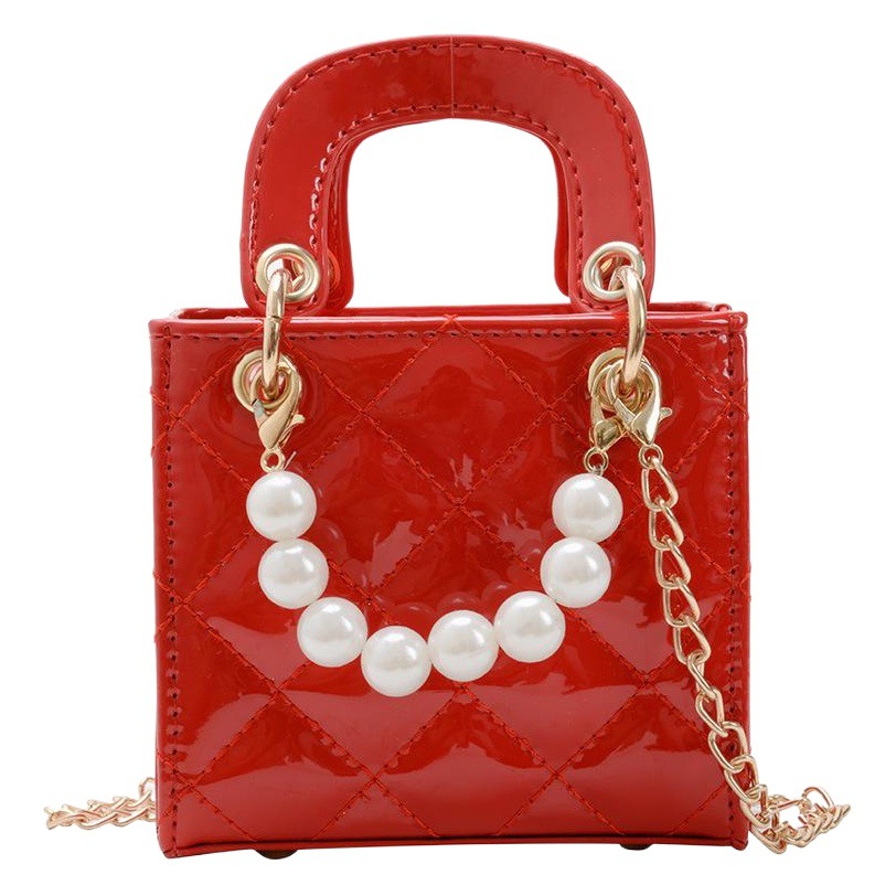 Bolso para niños estilo coreano 2021 nuevo bolso pequeño de charol Bolso de perla bolso bandolera para bebé bolso de hombro para niños
