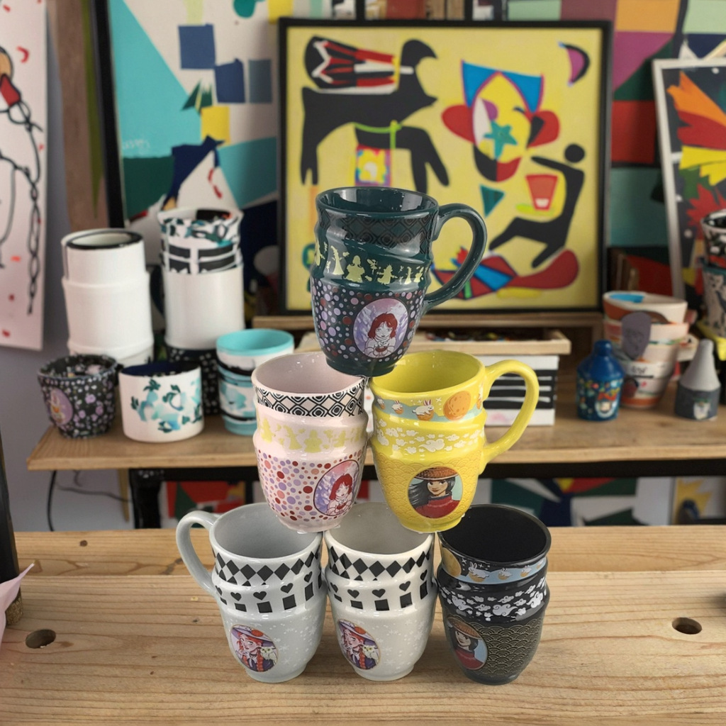 Alicia en el País de las Maravillas tazas de agua creativas tazas de cápsula personalidad de dibujos animados tazas de cerámica de tres capas tazas de café tazas