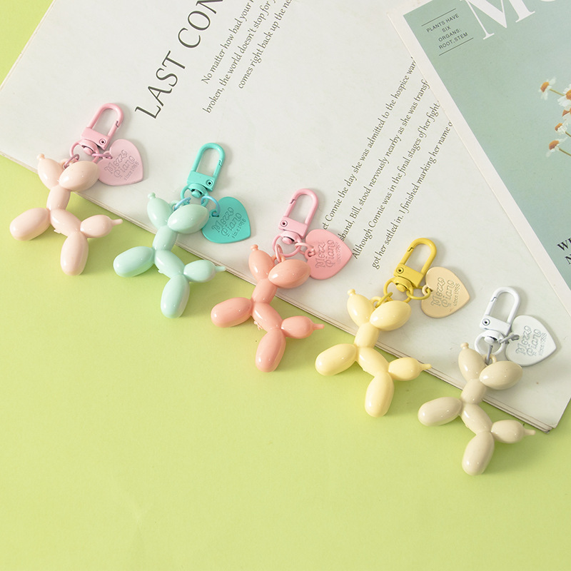 Ins wind love balloon puppy keychain couple mobile phone case pendant bag pendant accessories small gifts wholesale