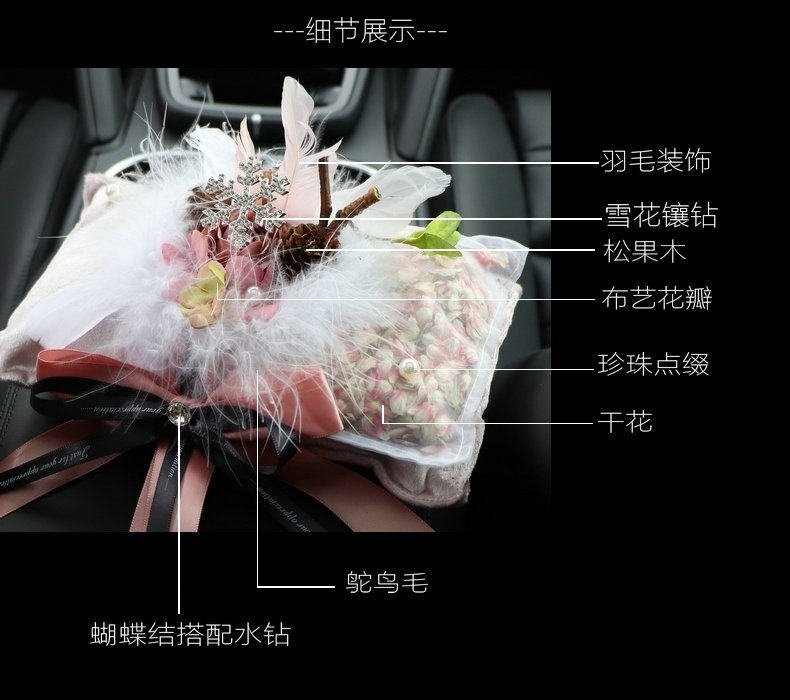 Cottonwood Bamboo Charcoal Car Fragrance Sachet for Odor Removal, Creative and High-End Car Interior Decoration Ornament