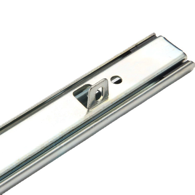 27 мм Нижняя направляющая для выдвижного ящика Съемная оцинкованная двухсекционная направляющая для клавиатуры компьютерного стола с шариковым отключением