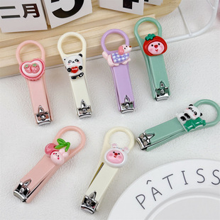 Cartoon Cute Children Portable Nail Cuppers Student Creative Resin Patch Household Nail Cincers Nail Cissors