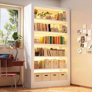 Home Library Steel Bookshelf Floor Storage Rack Children's Bookcase Picture Book Rack Living Room Simple Iron Storage Rack