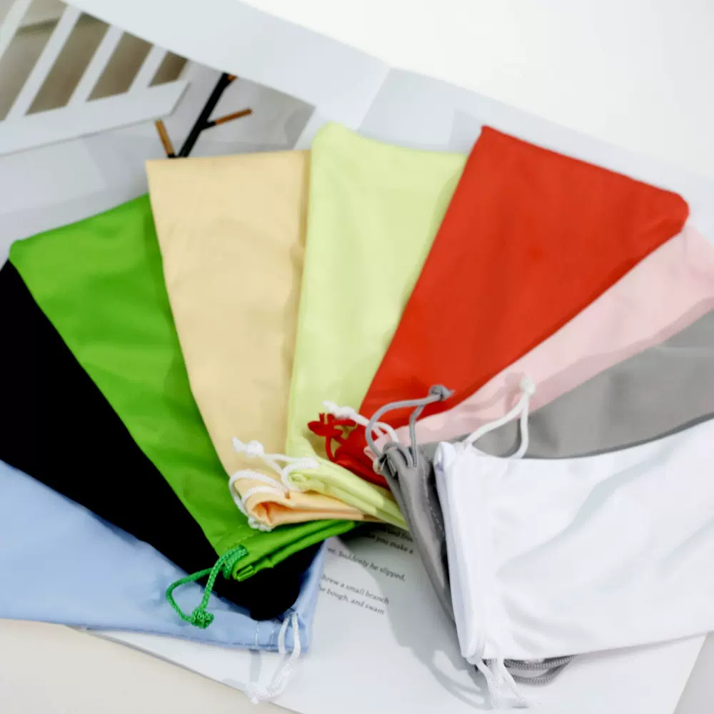 眼镜包双绳收口黑色眼镜袋现货批发高质量彩色眼镜收纳袋可印logo