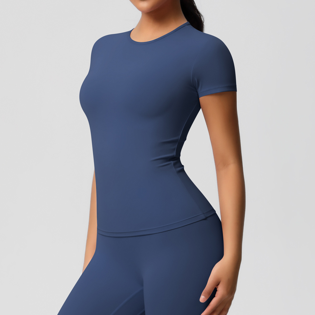 95g Weight Short Sleeve Sleeve Length Nylon, Spandex Fabric Type Regular Top Length T-shirt Tops Type Fitness, Yoga, Running Occasion Round Neck Neckline Solid Color Pattern Sport Style Style S, XL Size Sport Style Solid Color Nylon Spandex Round Neck Active Tops T-shirt 18