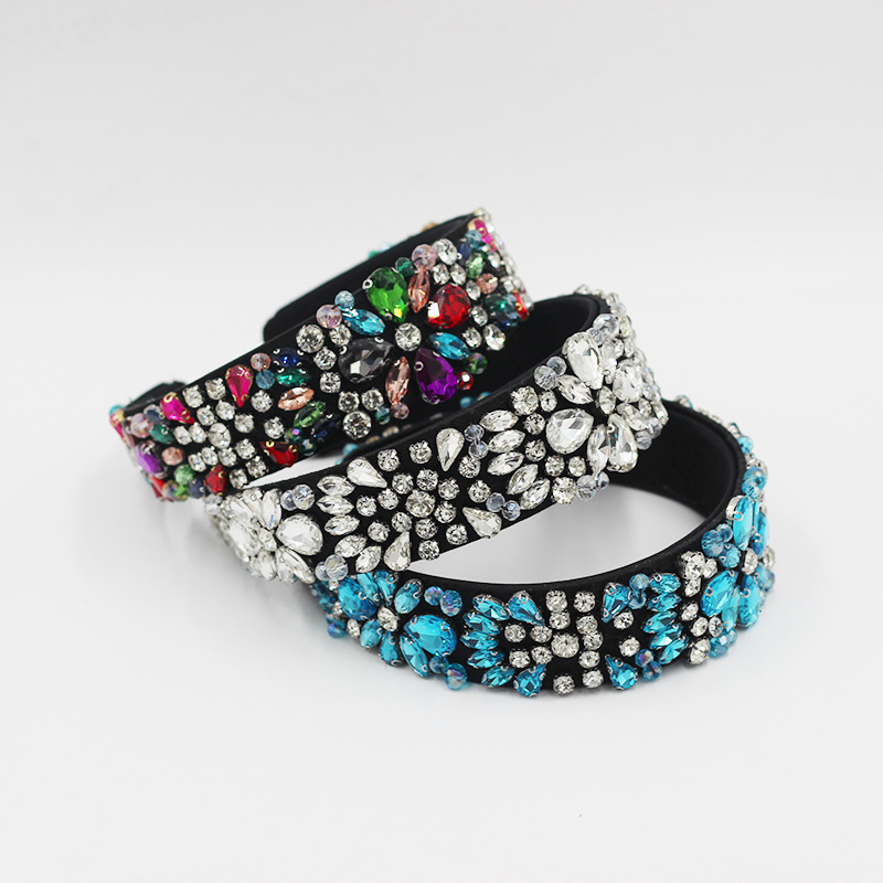 Fashion Baroque Diamond-studded Broad-brimmed Headband display picture 2