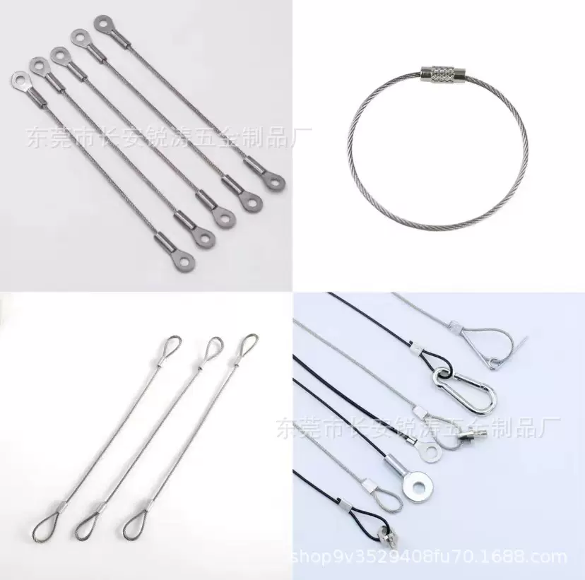 不锈钢钢丝绳 源头厂家批发固定防坠铝套 配件加工防腐套件包塑