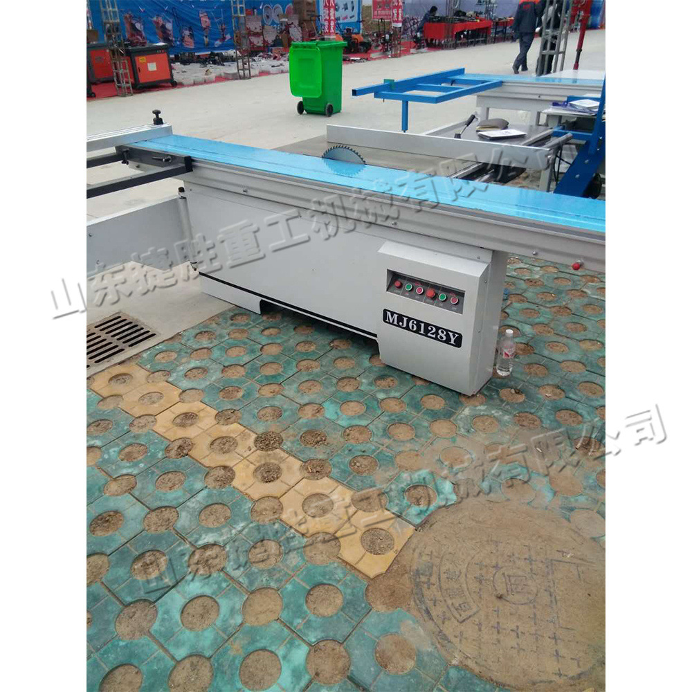 madera contrachapada partículas tablero de corte sierra de mesa de empuje de muebles totalmente automática equipo eléctrico de corte transversal de madera