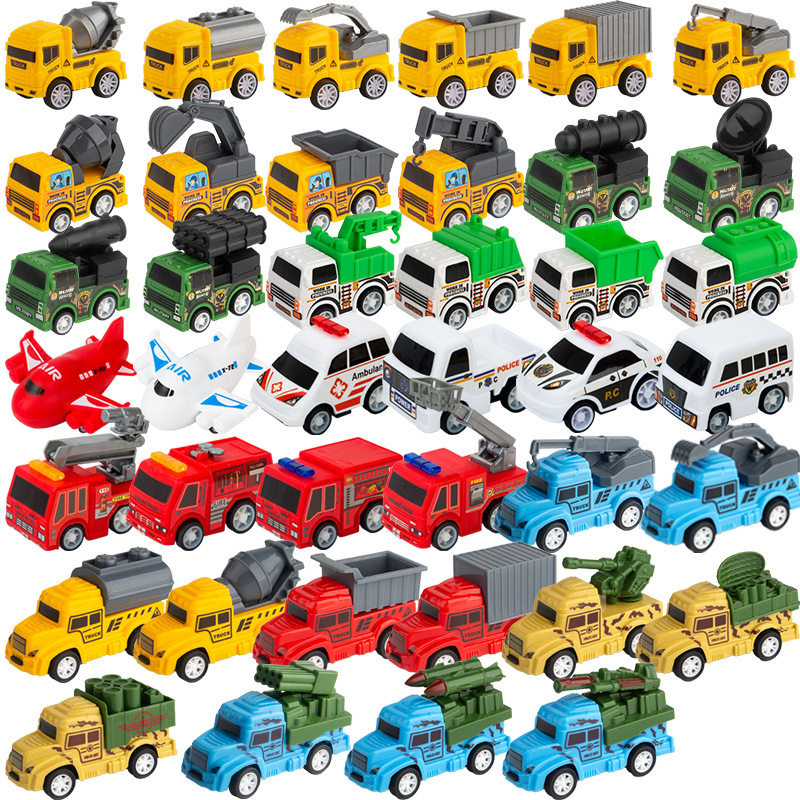 Children's Pull-Back Inertia Toy Cars, Boys and Girls Airplane, Engineering, Fire Truck Model Set Wholesale Mini Traffic Toys Children's Pull-Back Inertia Toy Cars, Boys and Girls Airplane, Engineering, Fire Truck Model Set Wholesale Mini Traffic Toys
