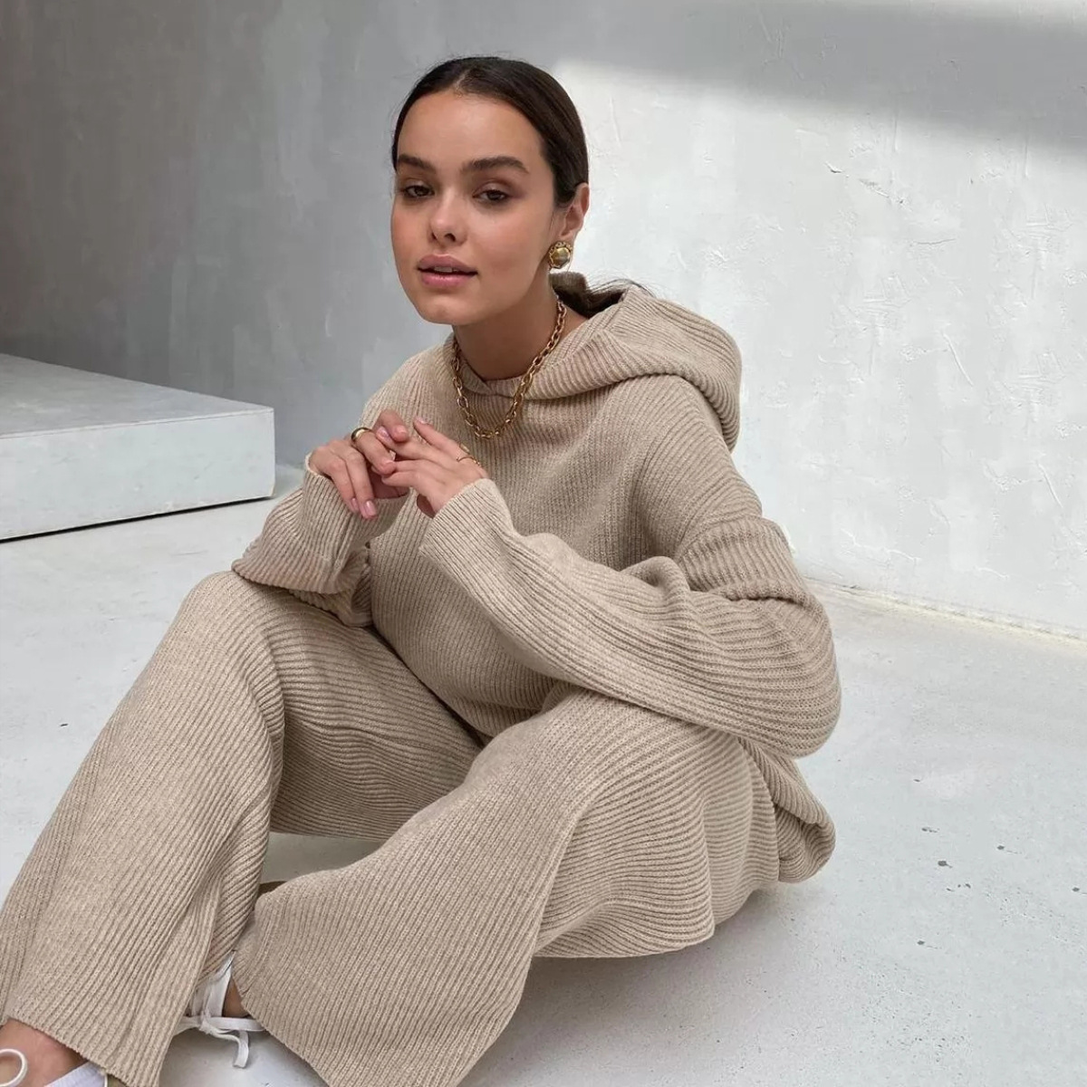 2025亚马逊ebay热卖欧美外贸秋冬女装新款时尚运动卫衣套装两件套