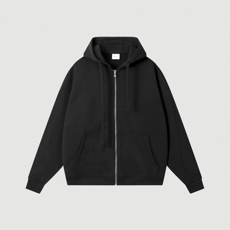 380G gran anillo antiestático vestido de hombro cardigan chaqueta con cremallera con chaqueta encapuchada logotipo personalizado ropa de trabajo