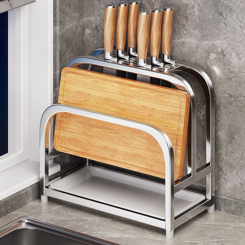 304 Stainless Steel Kitchen Knife Rack Storage Rack 2024 New Cutting Board Cutting Board Kitchen Knife Integrated Knife Storage Rack
