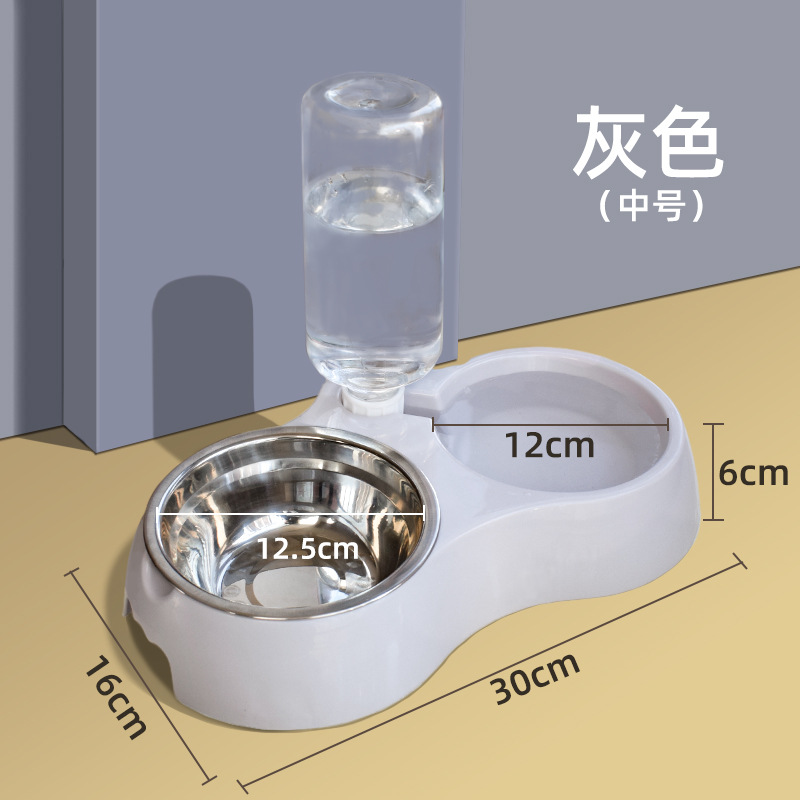 그레이 미디엄 사이즈에는 물병 + 스테인리스 그릇이 함께 제공됩니다.