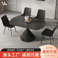黒色伸縮岩板食卓回転可変円卓現代シンプル家庭用小戸型周囲両用食卓