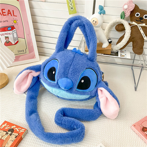 Cartoon Cute Stitch Plush Doll Bag Toy Doll Bag Soft Girl Bag Handbag Shoulder Crossbody Bag