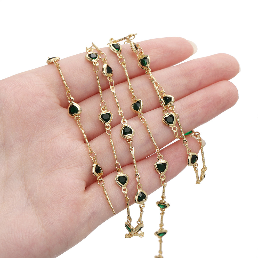20g Weight Chain Jewelry Making Type Diameter 4.5mm Jewelry Making Size Zircon Inlay Material DIY Jewelry Accessories Classification One Meter Quantity Copper Material Geometric Pattern Plating Design Simple Style Style One Meter Copper Zircon  Diameter 4.5mm Jewelry Accessories Chain 5