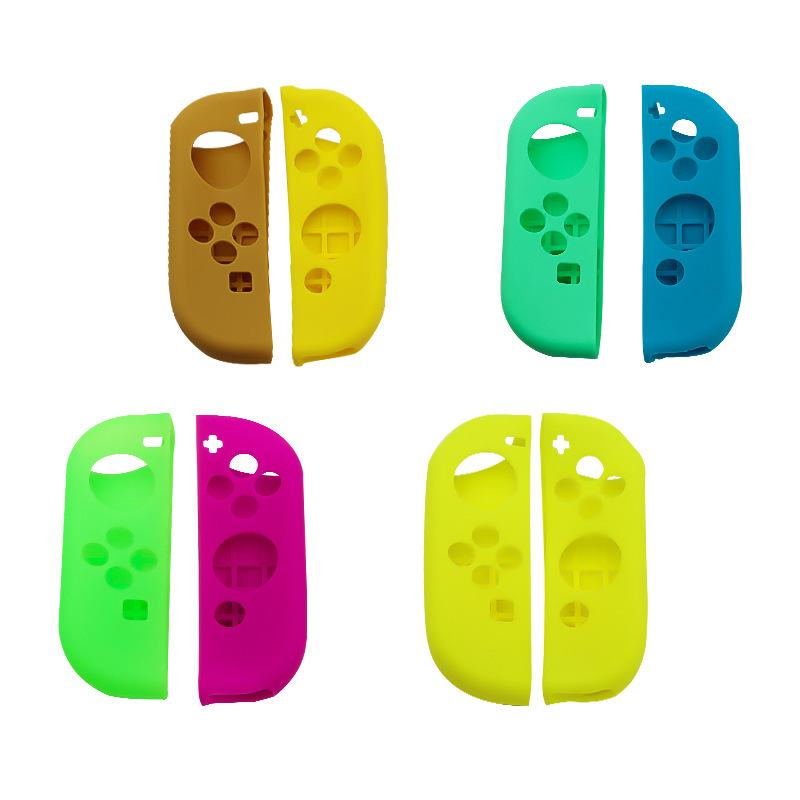 Switch-olde cubierta de silicona Joycon cubierta de protección switch-mano izquierda y derecha cubierta de silicona inyección de aceite de alta calidad