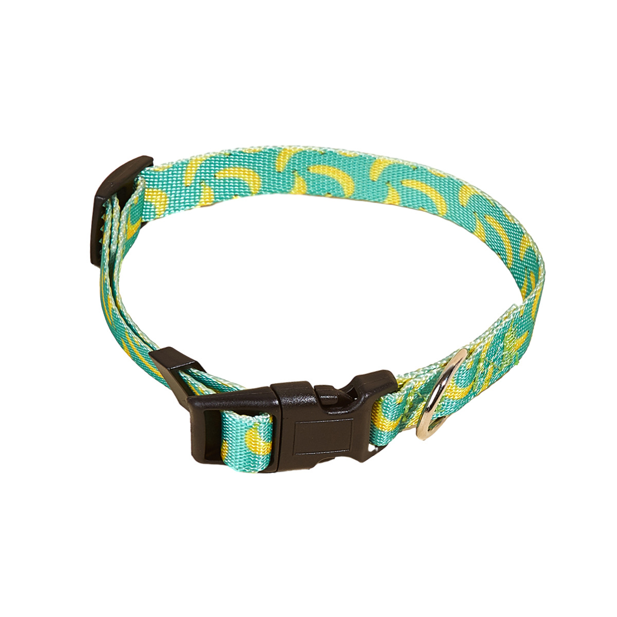 녹색 바닥 바나나 열전달 개 목걸이