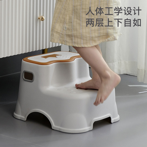 Children's crown footstool toilet stool step stool chair small bench hand washing step baby foot stool standing stool