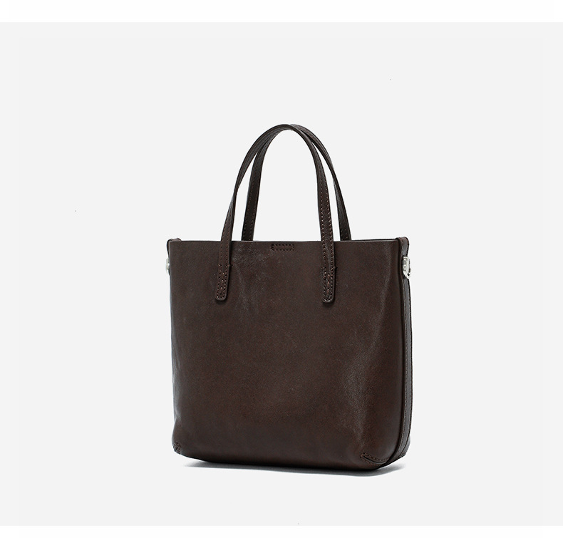 Women's Large Capacity Leather Bucket Shoulder Bag Commuter_voghion.com