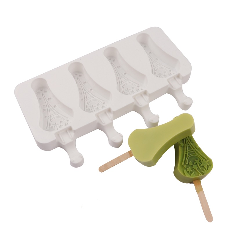 Nuevo molde de paleta diy4 Torre molde de helado casero queso palo helado paleta molde de silicona