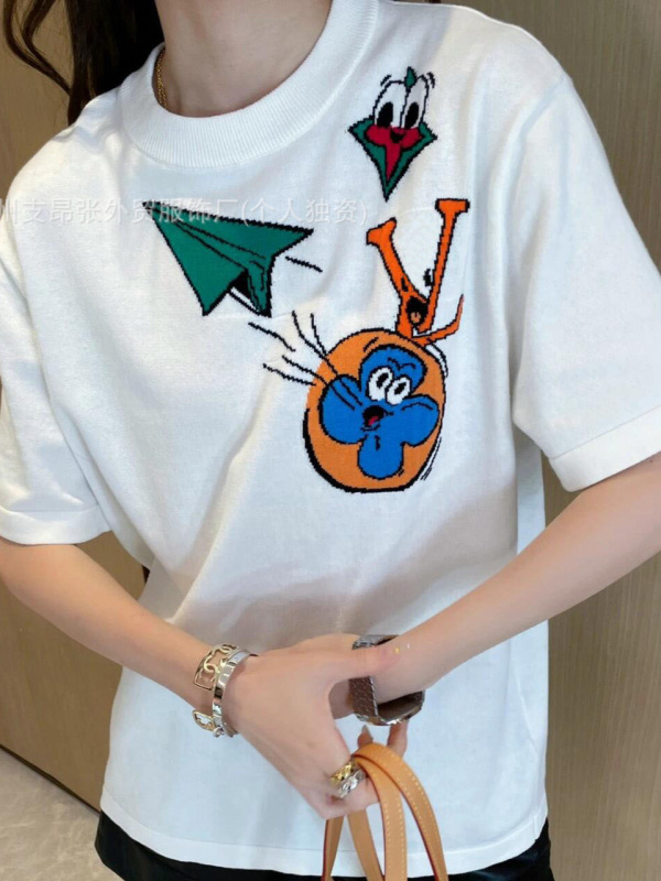 ロバの紙飛行機漫画コミック花柄ニット半袖 L ホーム 25 新しい正しいバージョン T シャツ男性と女性のためのルーズ|undefined