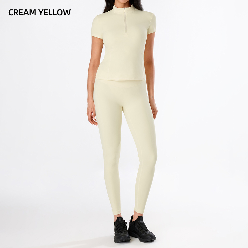 Yoga desnudo chaleco de mujer nuevo cintura alta hip running pantalones de entrenamiento elástico ajuste conjunto de ropa de entrenamiento