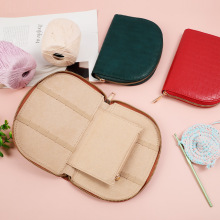 跨境环形针毛衣针收纳包编织工具编织工具配件针线钩针PU皮收纳袋