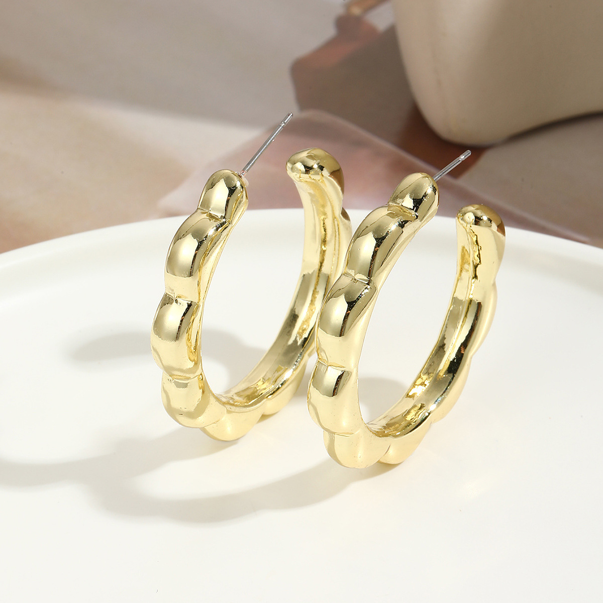 hot ins style plastic CCB simple glossy water drop acrylic earrings earring set_voghion.com