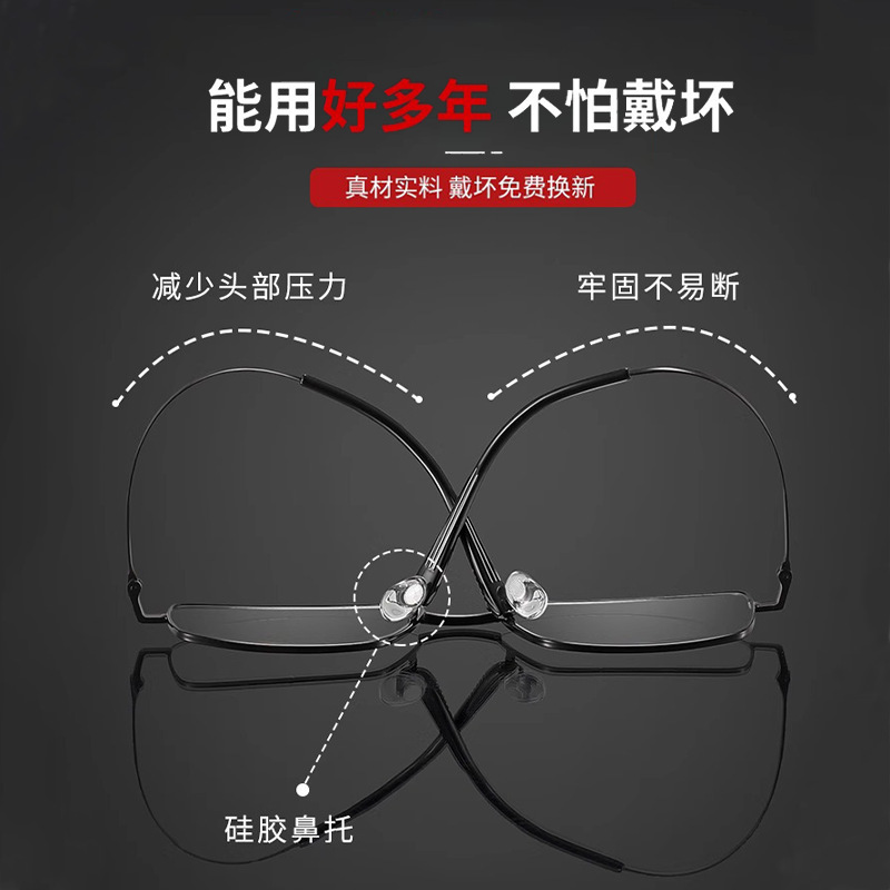 高档老花镜老年人专用防蓝光抗疲劳男6058高清老花眼镜久戴不头晕|undefined