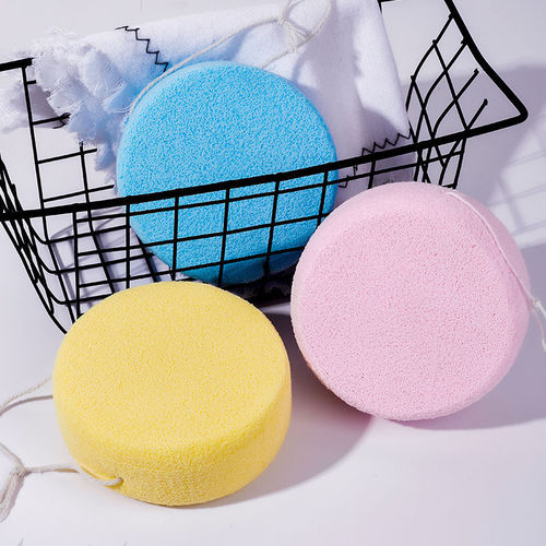 Face washing sponge cleansing natural bamboo charcoal seaweed artifact face washing sponge baby girl cleansing delicate powder puff
