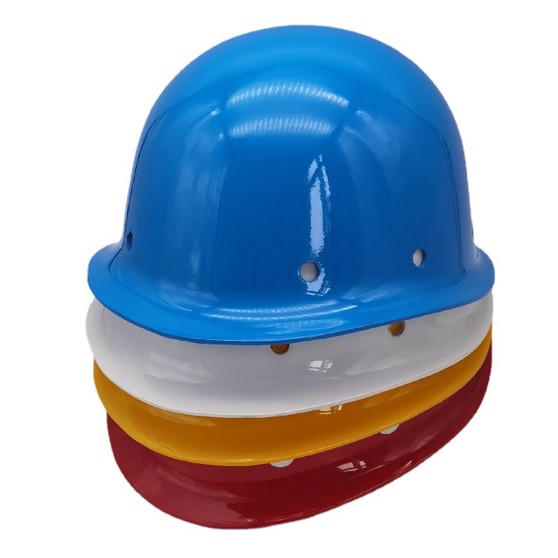 玻璃钢盔型安全帽厂家直销绝缘耐高温工地施工新型防护头盔圆盔