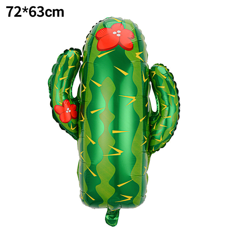 Globo de cactus transfronterizo Fiesta de carnaval Decoración Película de aluminio Burrito TACO Globo FIESTA Set