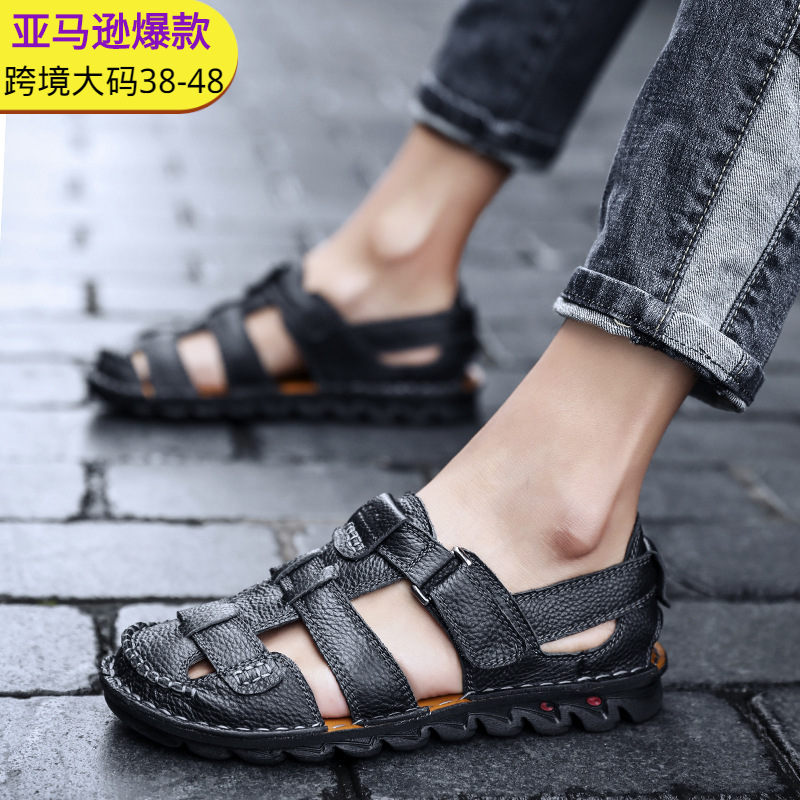 Autumn beach sandals men's flat casual s...