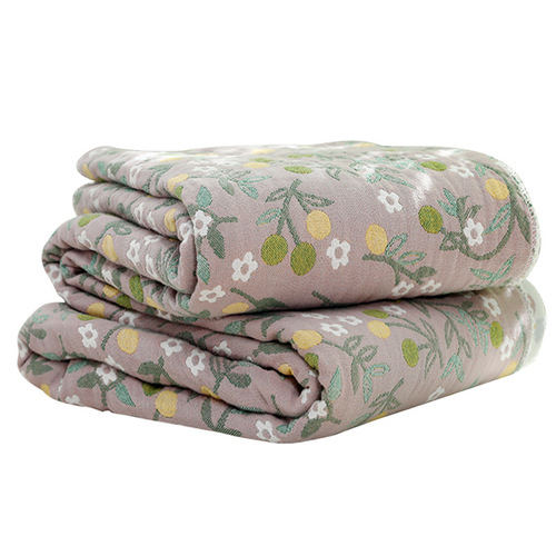  New Four-layer Gauze Lace Bed Cover Summer Cooling Quilt Nap Blanket Air Conditioning Blanket Pure Cotton Sheet Dual-Purpose