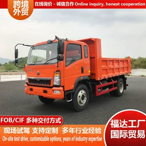 Direct from the manufacturer: Howo 130 horsepower dump truck, a light-duty truck for transporting sand, gravel, and other materials, suitable for construction projects