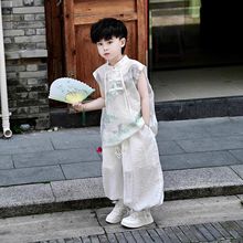 男童夏装国风套装汉服日常可穿薄2025新款帅气儿童夏季无袖新中式