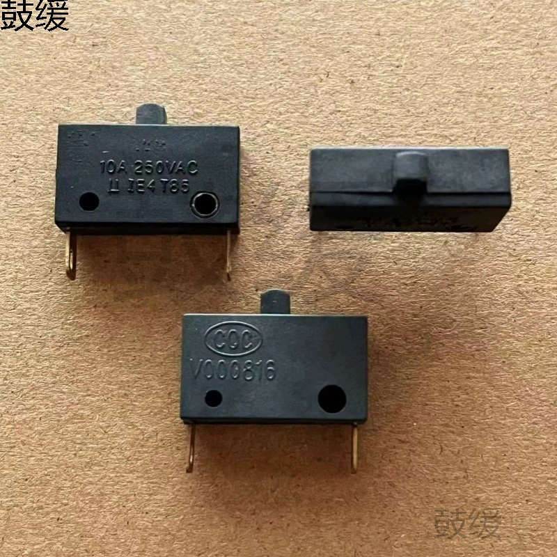 Микропереключатель для фена, 2 контакта, 10A250V, нормально закрытый пресс, не работает, небольшой переключатель с кнопкой питания